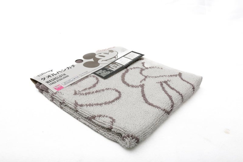 Daiso Mickey Mouse Washcloth - Beige/Brown - 25cm x 25cm - Image 2